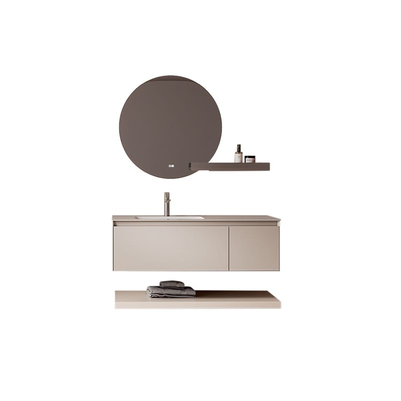 1200mm Rock Slab Bathroom Vanity with Open Storage V002