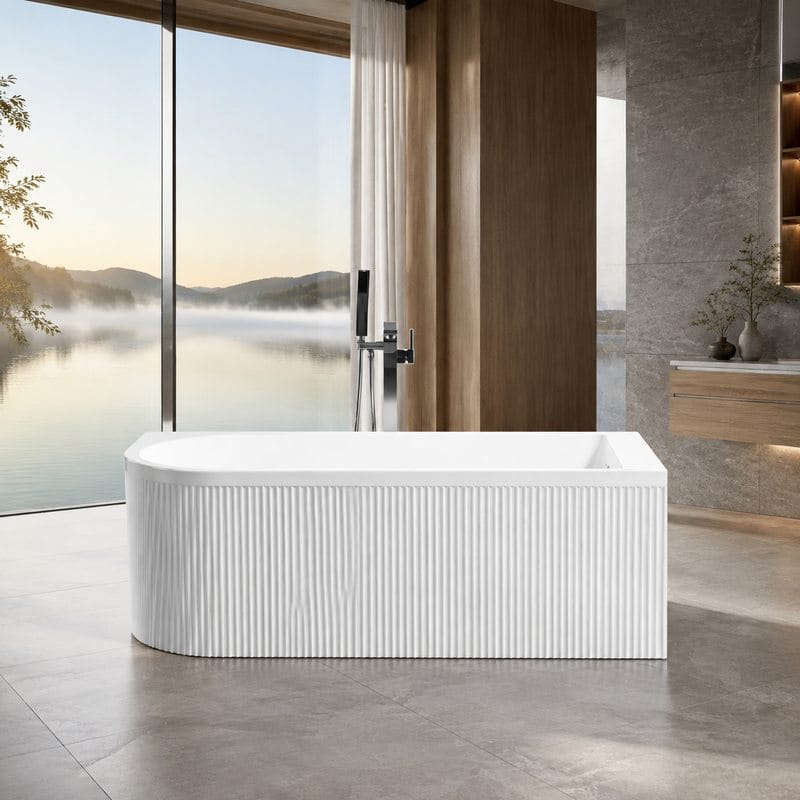 Striped Acrylic Freestanding Bathtub AJ6845-R-F
