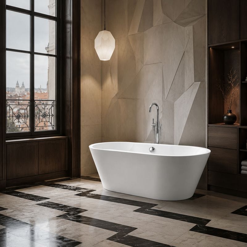 Oval Acrylic Freestanding Bathtub AJ6804