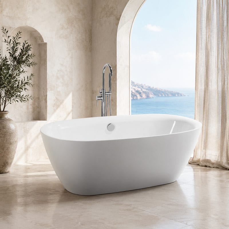 Oval Acrylic Freestanding Bathtub AJ6833