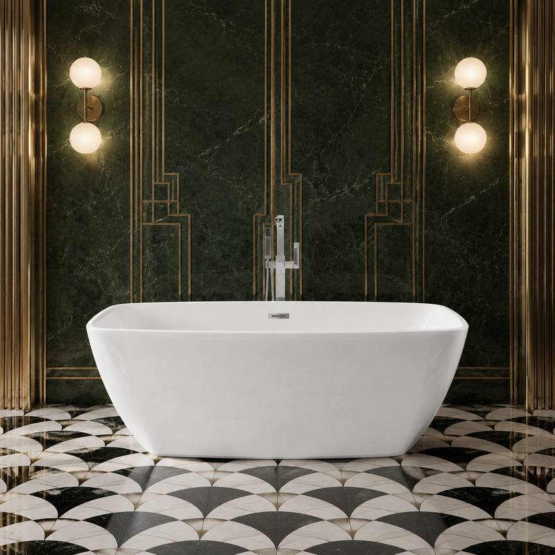 1700mm Trapezoidal Acrylic Bathtub AJ6846