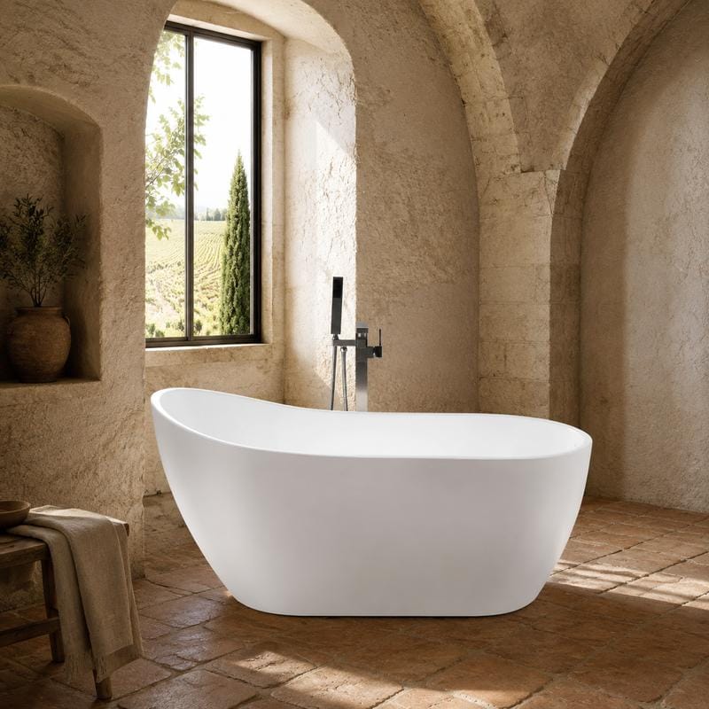 High-Back Slipper Acrylic Bathtub AJ6904