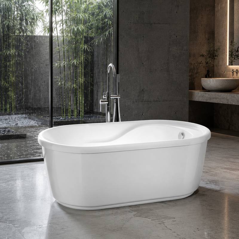 Oval Acrylic Freestanding Bathtub AJ6909