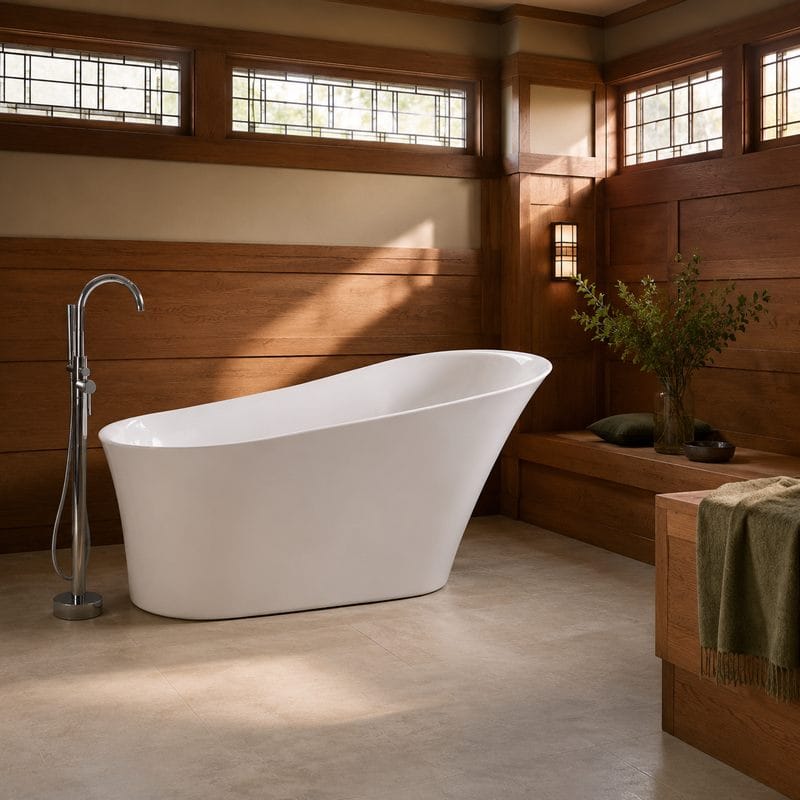 Custom-Shaped Acrylic Freestanding Bathtub AJ6519