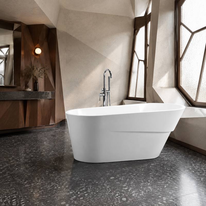 Custom-Shaped Acrylic Freestanding Bathtub AJ6521