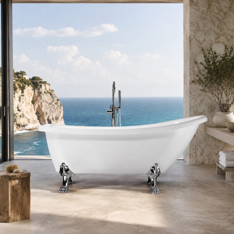 Custom-Shaped Acrylic Freestanding Bathtub AJ6313