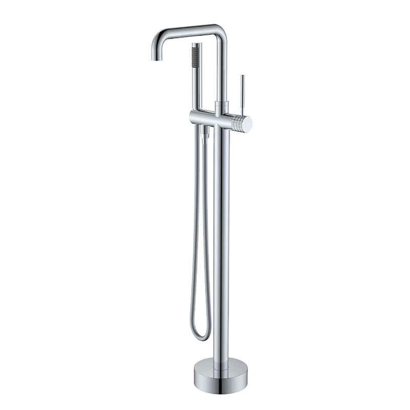 Square-Spout Freestanding Tub Filler with Hand Shower FF009