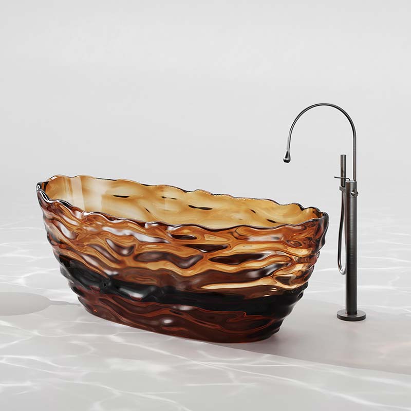 Ripple Transparent Resin Bathtub BW-1064C