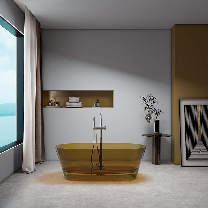 Oval Resin Freestanding Bathtub BW-1007C